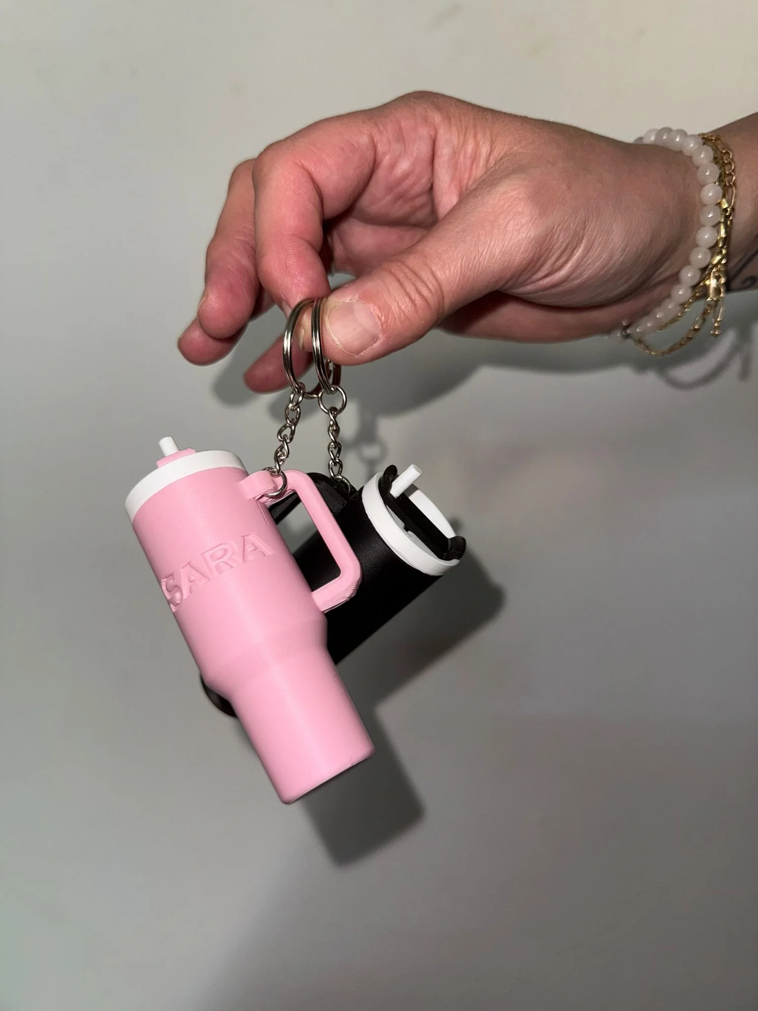 Porta Chiave Borraccia Con Cannuccia