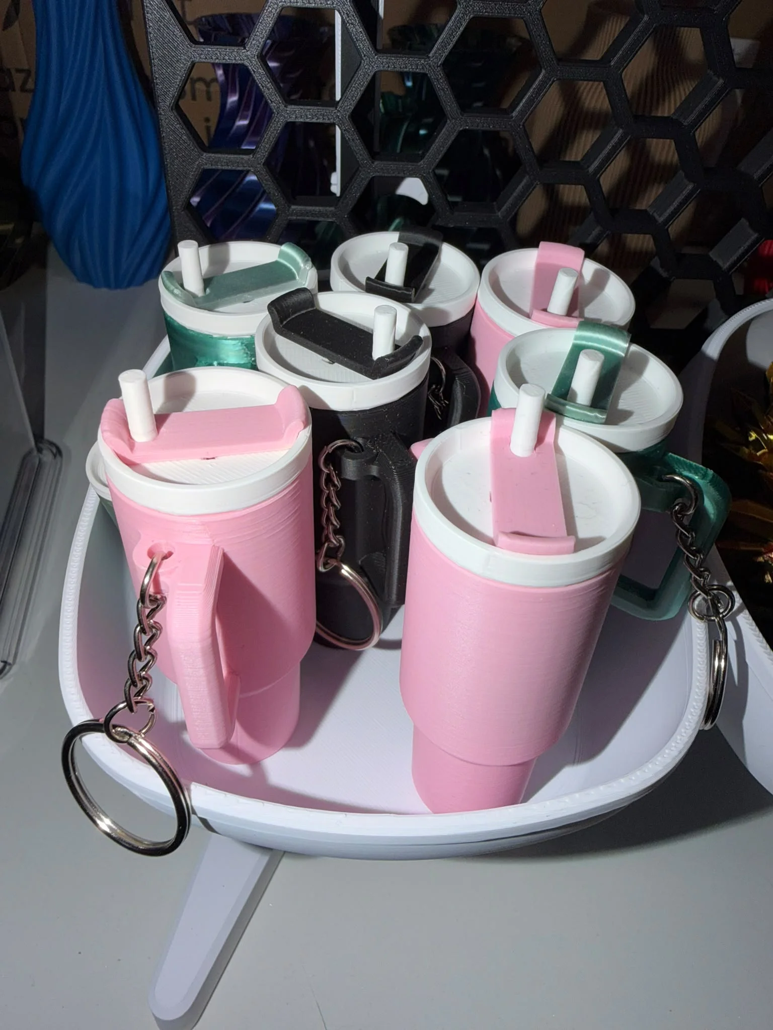 Porta Chiave Borraccia Con Cannuccia